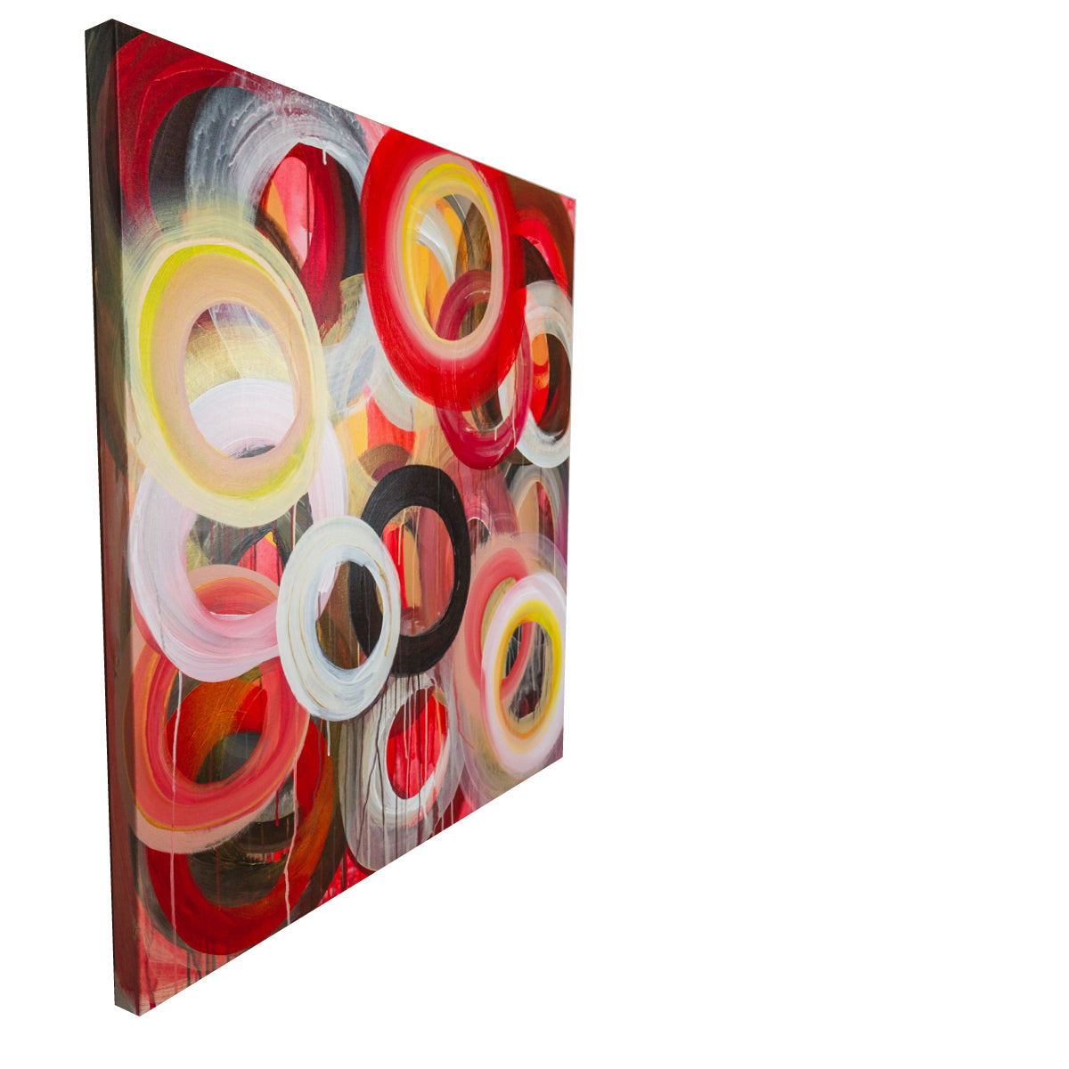 Peinture Rouge Blanc Noir Or